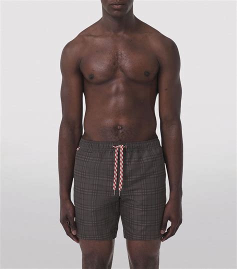 burberry swim shorts black|burberry check swim shorts men.